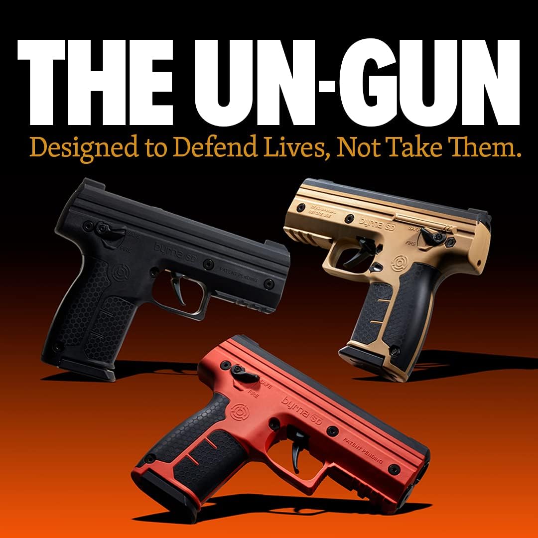 Byrna SD Kinetic Non‑Lethal CA‑Legal Projectile Gun Bundle – CO₂‑powered .68 caliber launcher kit including two 5‑round magazines, two 8 g CO₂ cylinders, tubes of kinetic, eco‑kinetic, and training rounds, plus a carrying case; delivers effective non‑lethal defense out to 60 ft, ambidextrous safety, Picatinny rail, and honeycomb grip.