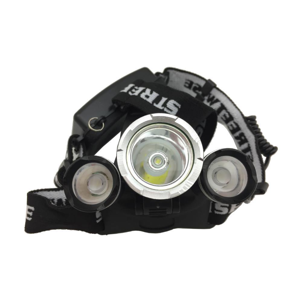 Extreme T6 LED Headlight – powerful and adjustable headlamp with T6 LED technology, ideal for hands-free lighting during outdoor and tactical activities, in white background.