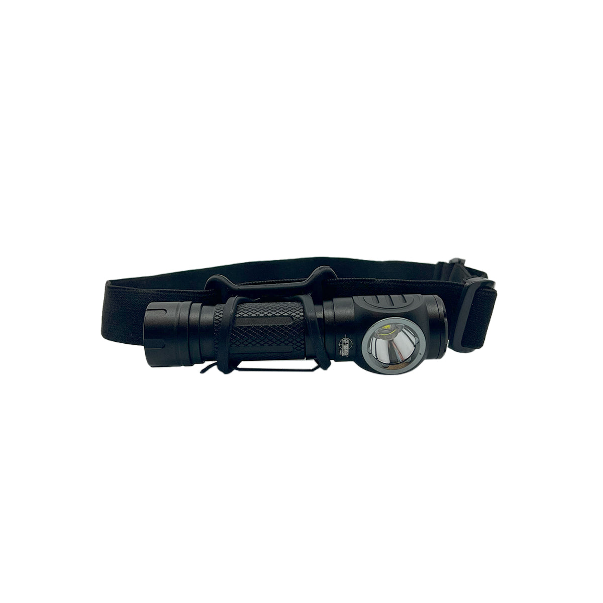 GF Thunder Compact 1000 Lumen Light with Magnetic Base – rechargeable 4.25″ tactical flashlight featuring a 10 W LED with five light modes (100 %, 50 %, 10 %, SOS, strobe), IPX7 waterproof rating, shock resistance to 1.5 m, a built-in magnetic base for hands-free use, metal clip, and included headband, in white background.