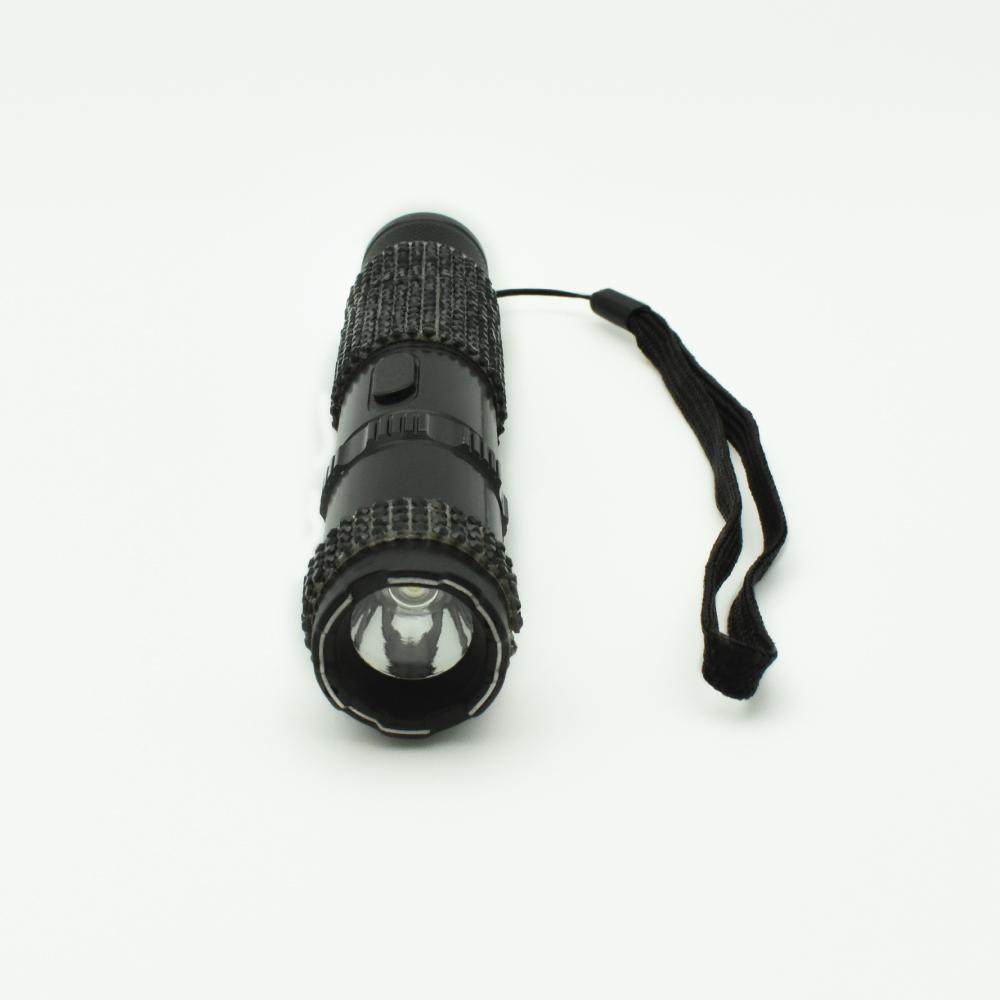 Rhinestun 75,000,000 Stun Flashlight - stylish and powerful self-defense flashlight featuring rhinestone accents and a high-volage stun gun for discreet personal protection, in white background.