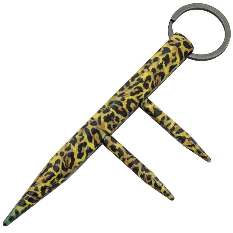 Self Defense Key Chain Two Prong Kubotan – compact and durable keychain weapon featuring two prongs for effective close-quarters self-defense, in white background.