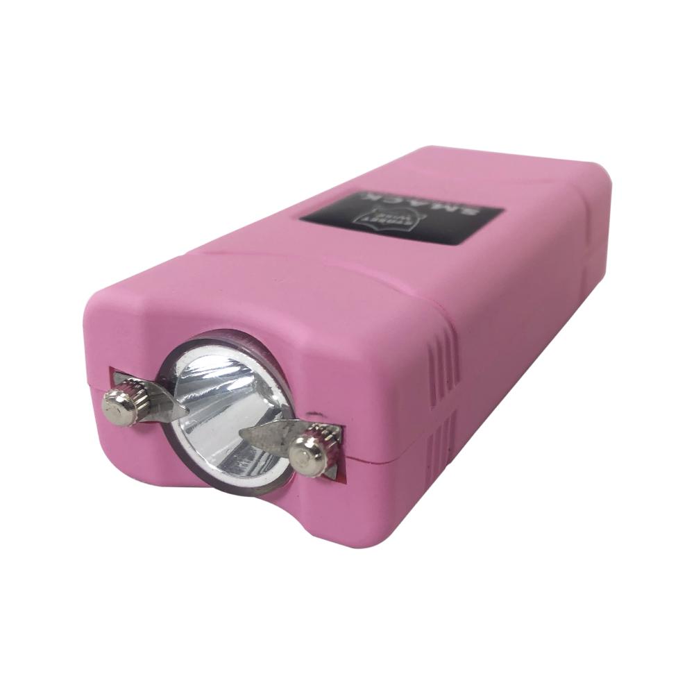 SMACK 16,000,000 Stun Gun - ultra-compact and powerful self-defense device designed to fit on a keychain for convenient everyday carry, in white background.