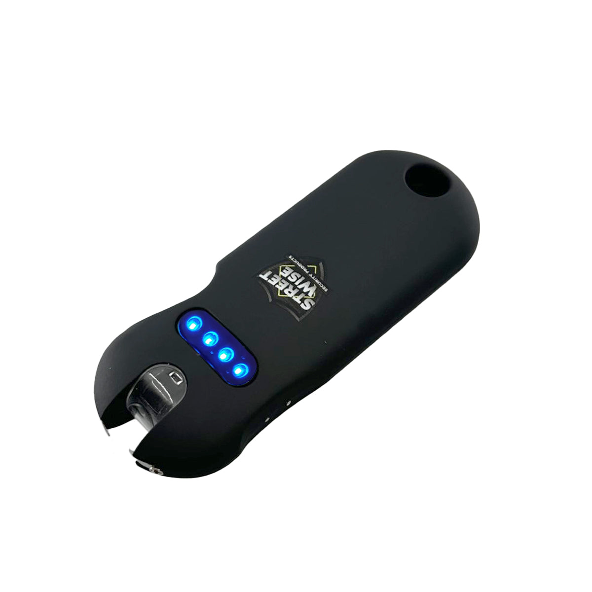 SMART 24,000,000 Keychain Stun Gun - ultra-compact self-defense device with a built-in keychain attachment for convenient everyday carry, in white background.