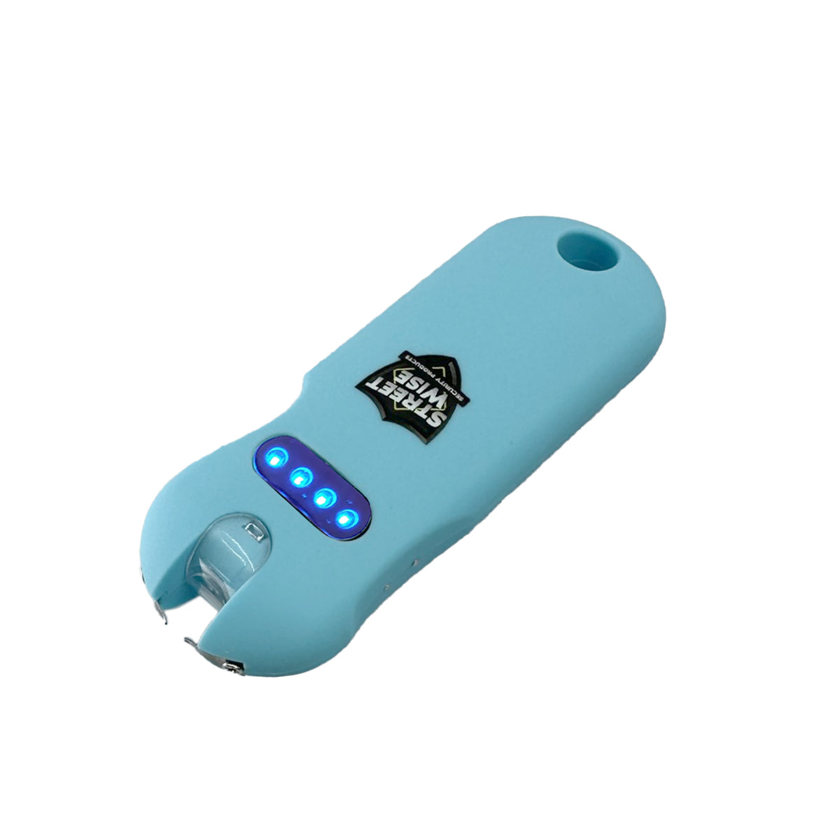 SMART 24,000,000 Keychain Stun Gun - ultra-compact self-defense device with a built-in keychain attachment for convenient everyday carry, in white background.