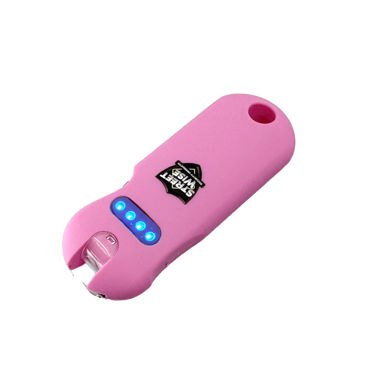 SMART 24,000,000 Keychain Stun Gun - ultra-compact self-defense device with a built-in keychain attachment for convenient everyday carry, in white background.