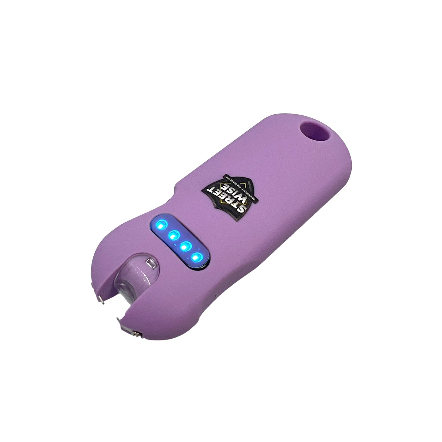 SMART 24,000,000 Keychain Stun Gun - ultra-compact self-defense device with a built-in keychain attachment for convenient everyday carry, in white background.