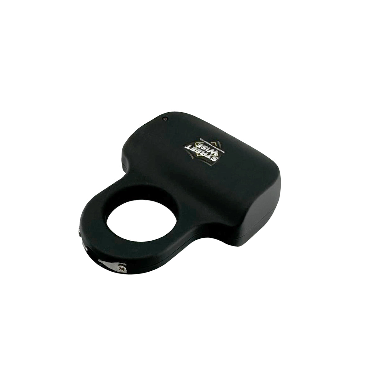 Sting Ring 18,000,000 Stun Gun - discreet and ergonomic stun device designed to fit around your fingers for quick, powerful self-defense, in white background.