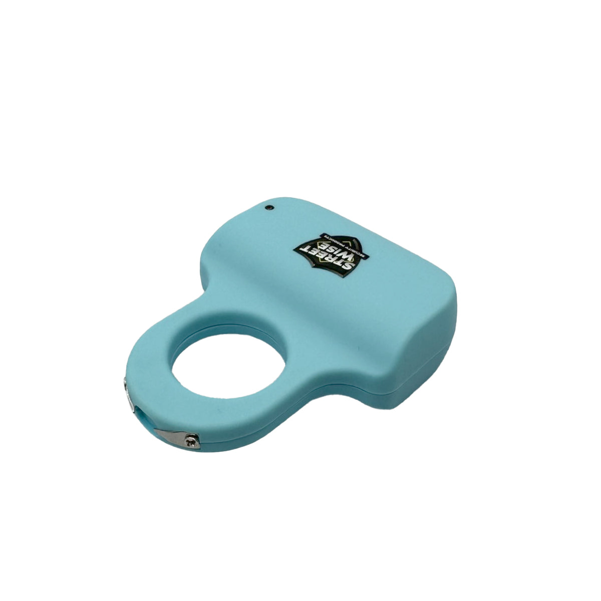 Sting Ring 18,000,000 Stun Gun - discreet and ergonomic stun device designed to fit around your fingers for quick, powerful self-defense, in white background.