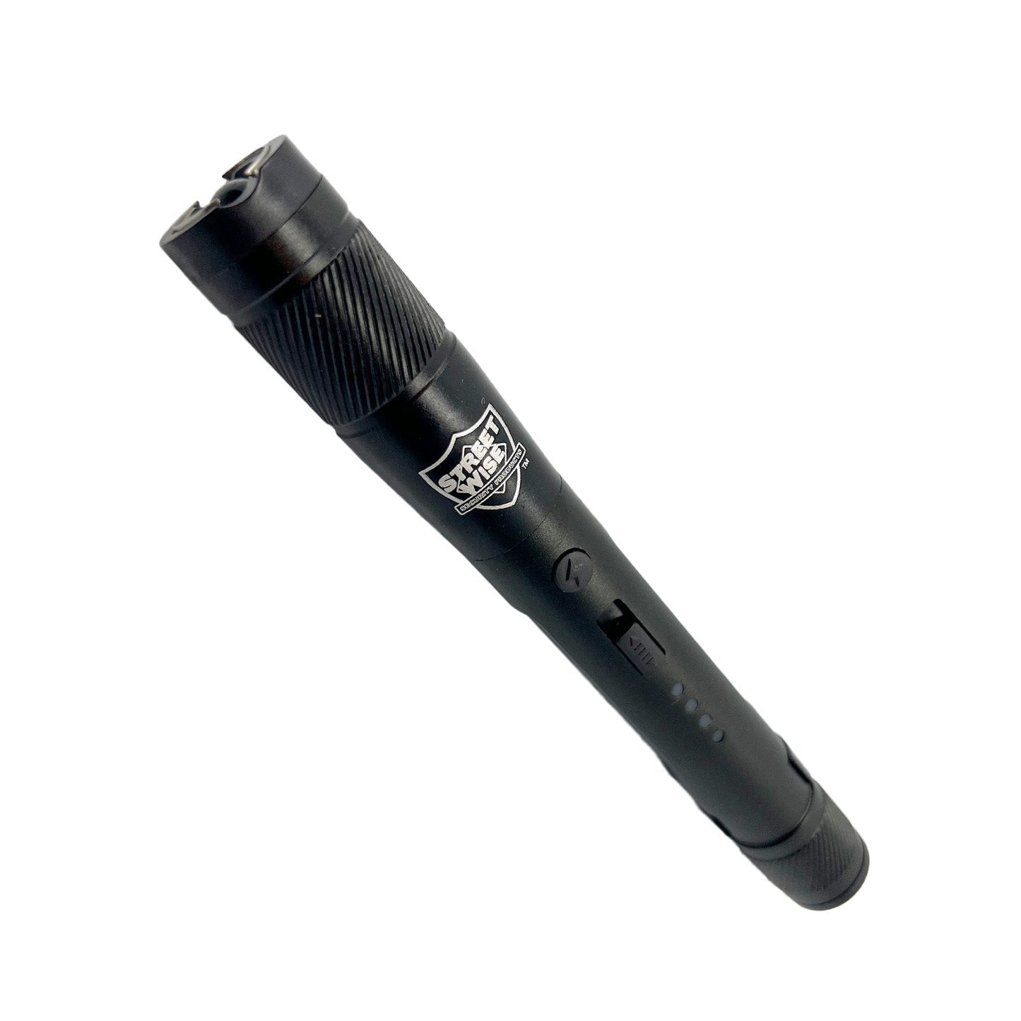 Streetlight Stun Gun 84,000,000 – high-voltage stun gun disguised as a streetlight-style flashlight, combining powerful self-defense capability with practical illumination for everyday protection, in white background.