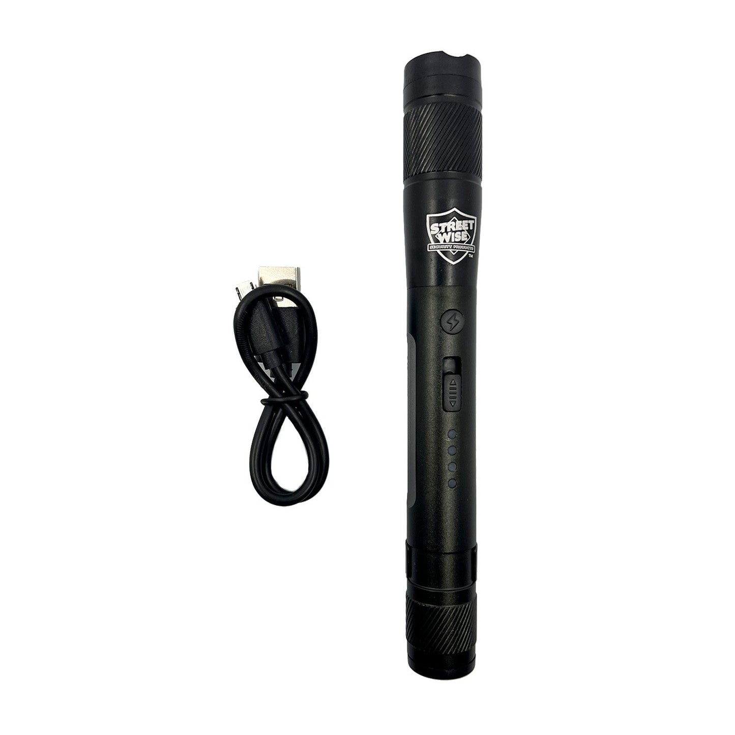 Streetlight Stun Gun 84,000,000 – high-voltage stun gun disguised as a streetlight-style flashlight, combining powerful self-defense capability with practical illumination for everyday protection, in white background.