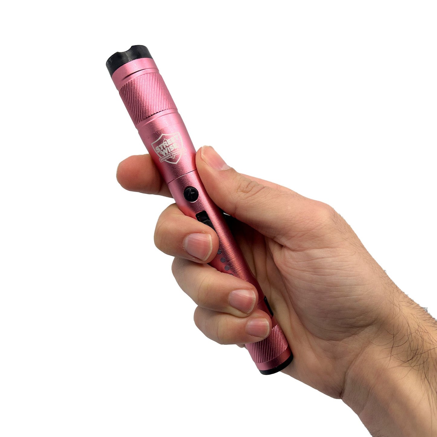 Streetlight Stun Gun 84,000,000 – high-voltage stun gun disguised as a streetlight-style flashlight, combining powerful self-defense capability with practical illumination for everyday protection, in white background.