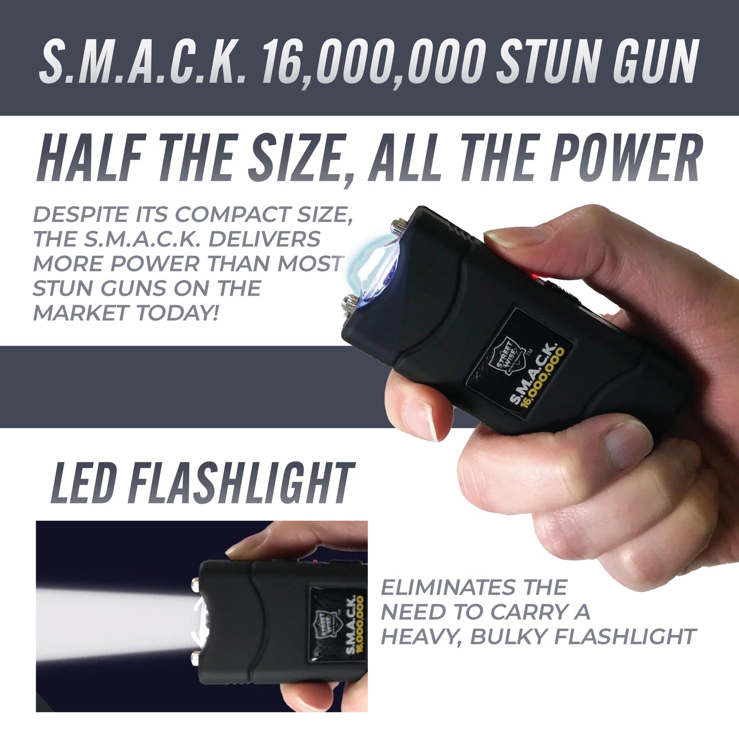 Features of Streetwise Self‑Defense Keychain Combo – compact personal safety tool that combines a loud 130 dB alarm, LED flashlight, and shock delivery device on a keychain, designed for convenient everyday carry and quick access in emergencies.