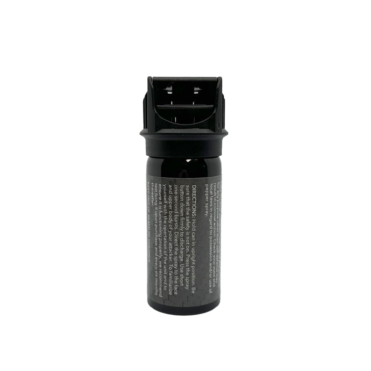 Streetwise Sticky Gel Pepper Spray – police-strength gel formula that adheres to the target for extended effect, wind-resistant, flips-top safety, 4 oz canister with up to 15 ft range, and includes dye for identification, in white background.