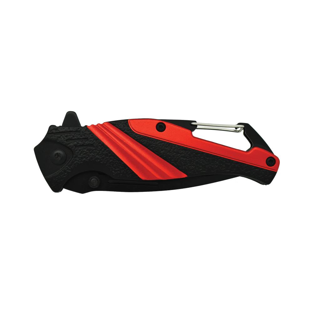 Striped 7" Tactical Knife - durable folding knife featuring a striped design, built for durability and precision in tactical situations, in white background.