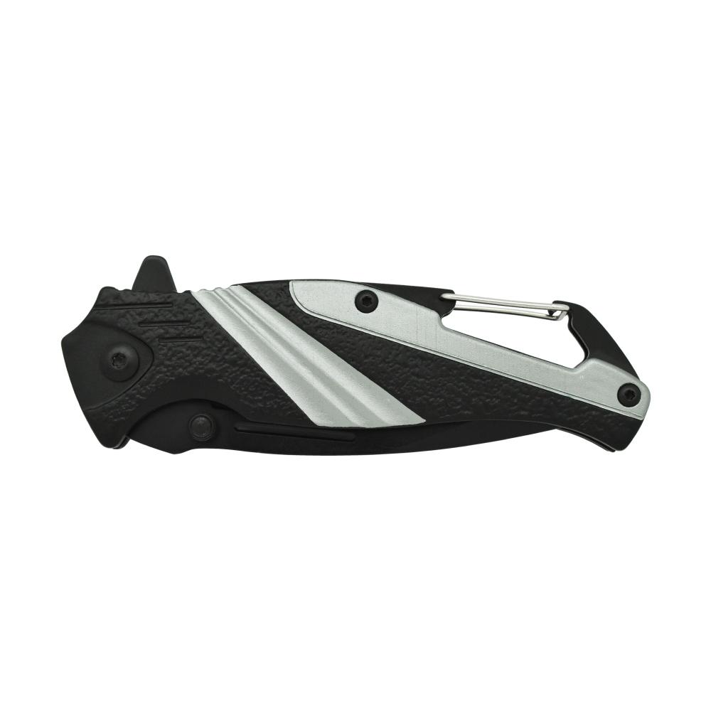 Striped 7" Tactical Knife - durable folding knife featuring a striped design, built for durability and precision in tactical situations, in white background.