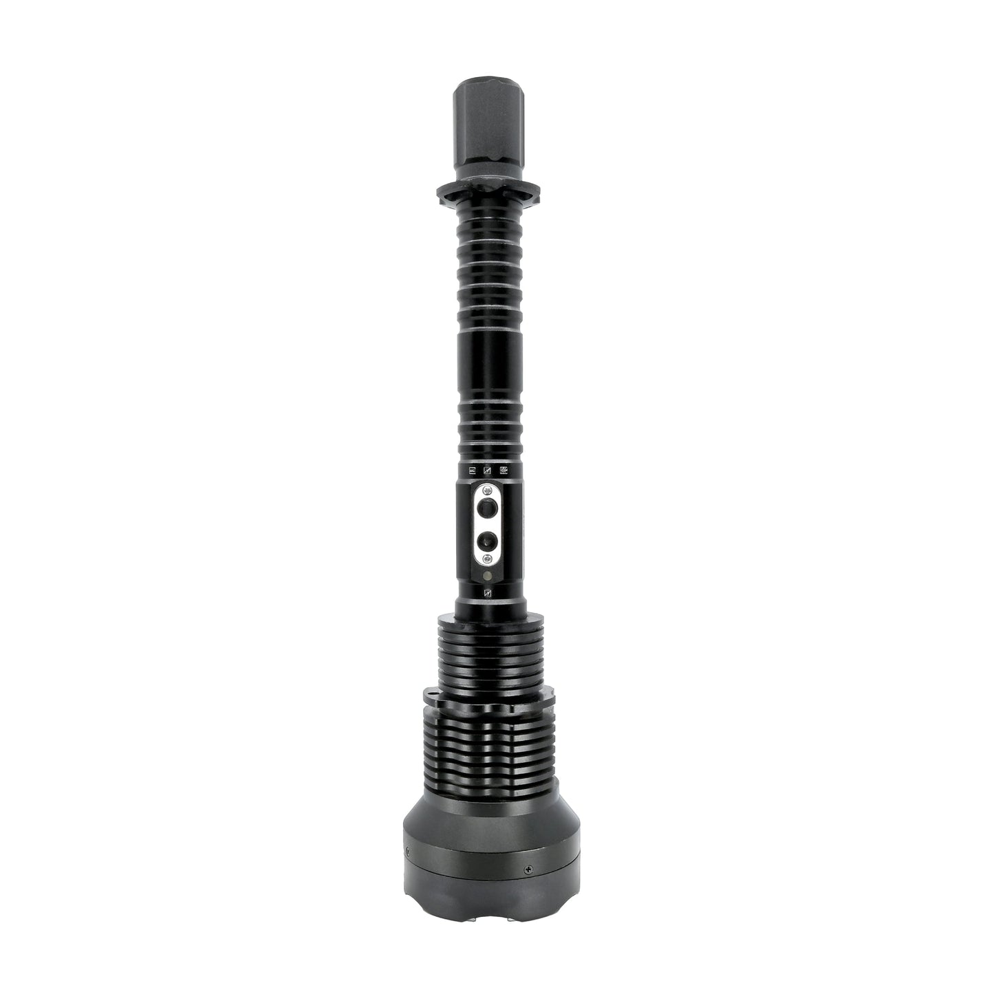 Tactical Torch Stun Flashlight 17,000,000 – durable self-defense flashlight combining high-voltage stun capability with a bright, tactical beam, in white background.