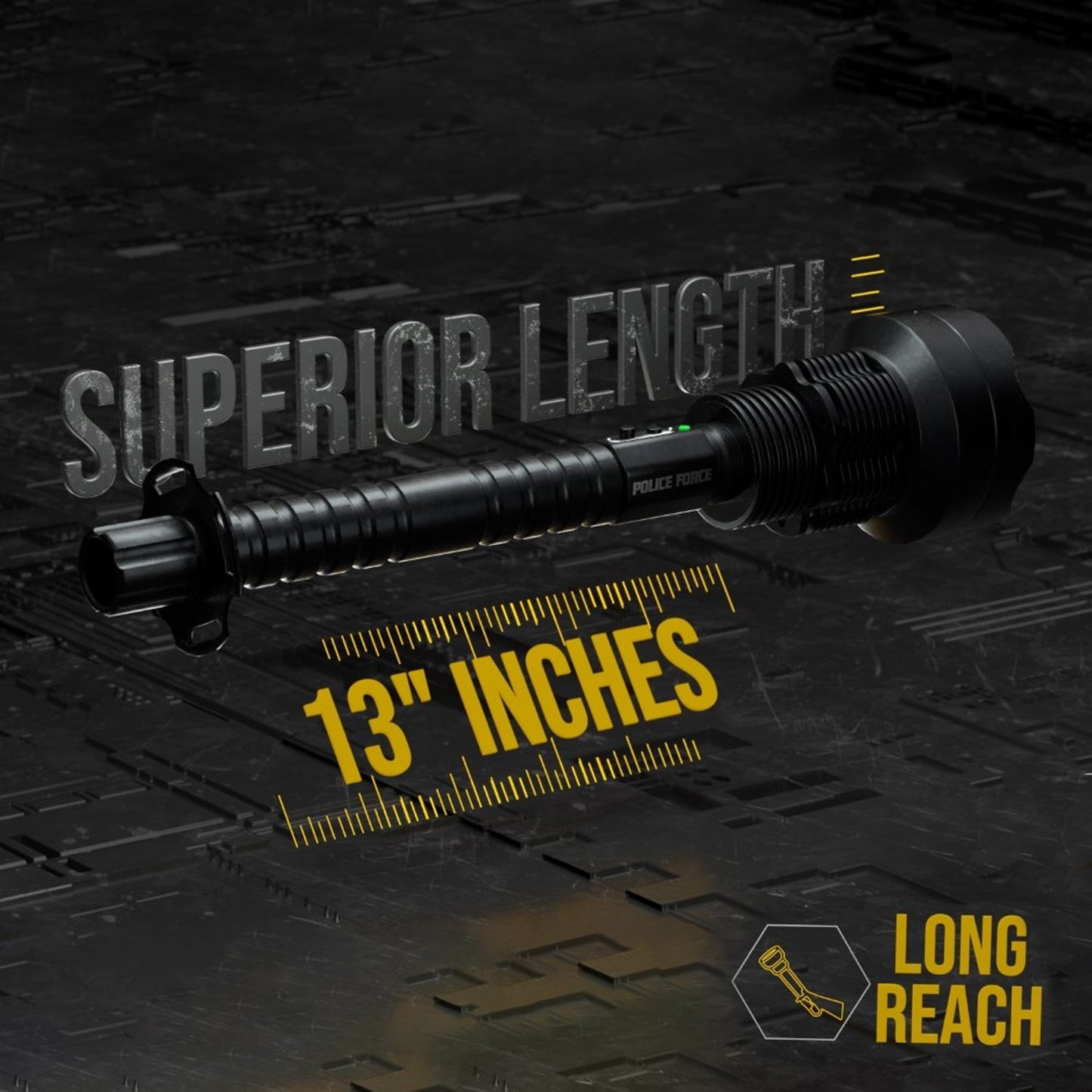 Features of Tactical Torch Stun Flashlight 17,000,000 – durable self-defense flashlight combining high-voltage stun capability with a bright, tactical beam.