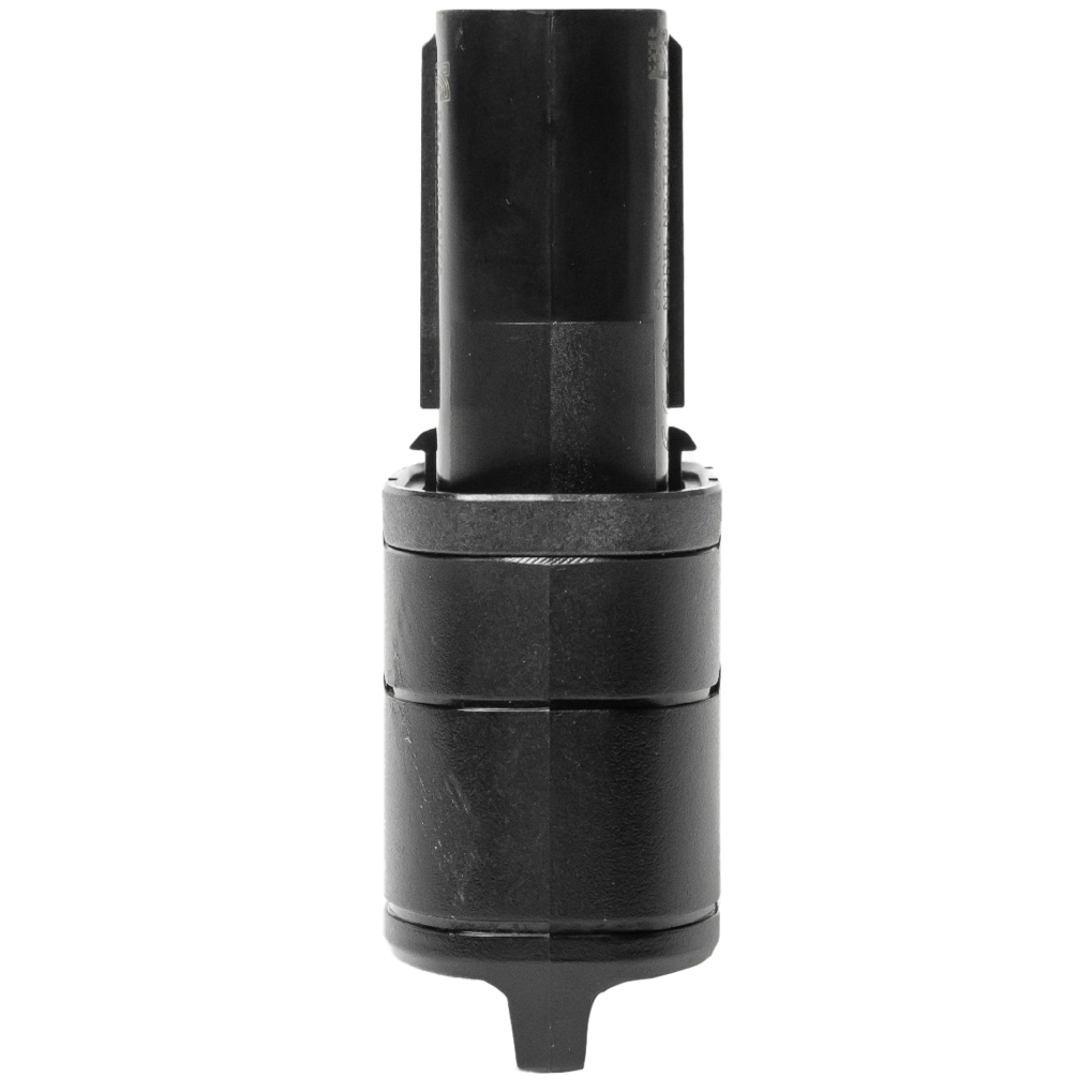 TASER 7 CQ Battery Pack – durable lithium energy cell designed for the TASER 7 CQ, providing power for approximately 500 single-bay firings; user-replaceable but not rechargeable, in white background.