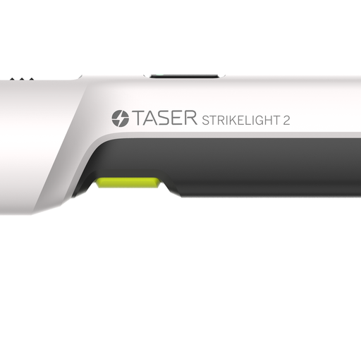 TASER StrikeLight 2 Kit – versatile self-defense flashlight featuring a 700-lumen beam, built-in stun capability, audible arc warning, and USB-C charging for everyday protection, in white background.