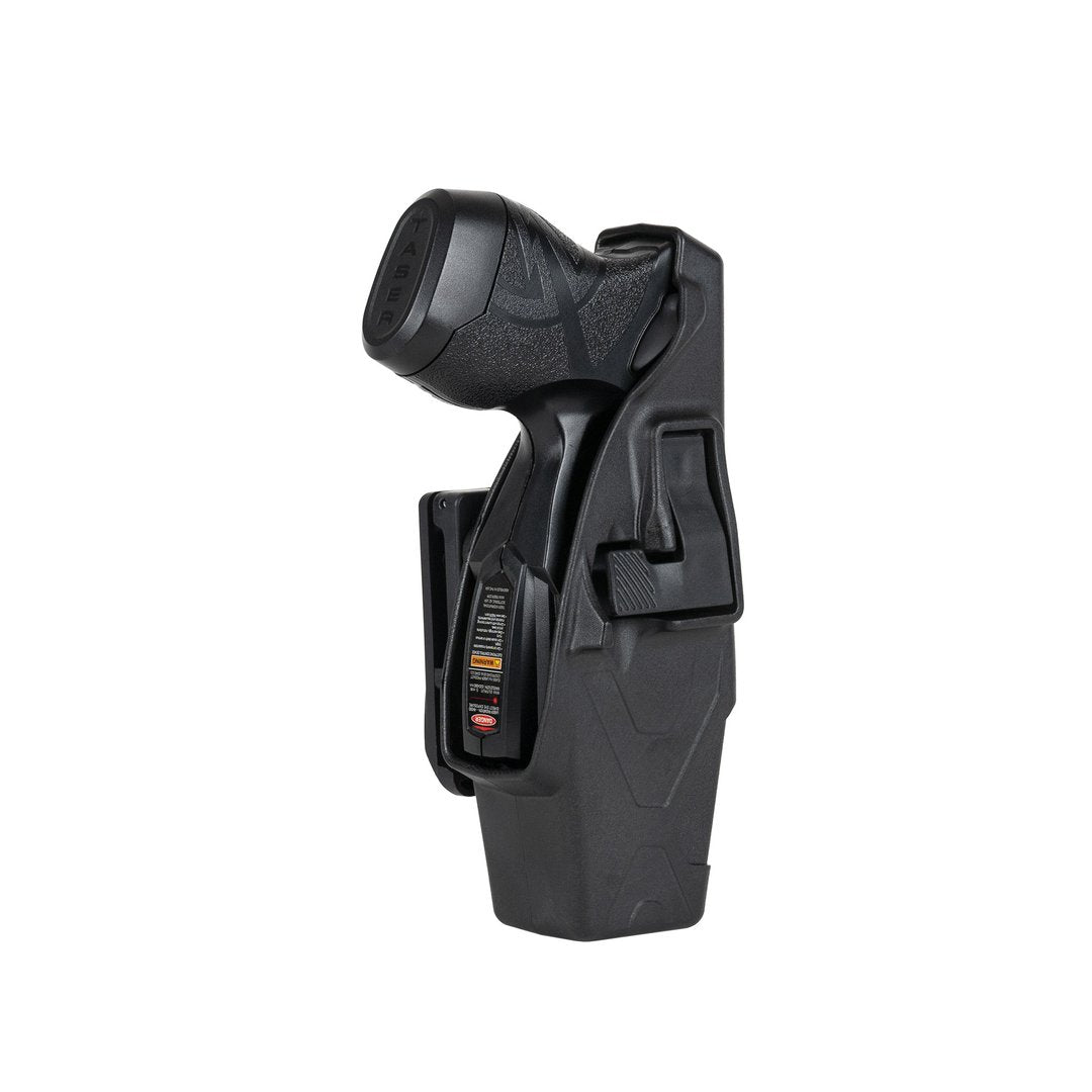 Taser X26P & X1 Level 2 Duty Holster - secure, professional-grade holster designed for law enforcement, offering enhanced retention for the Taser X26P and X1 models, in white background.