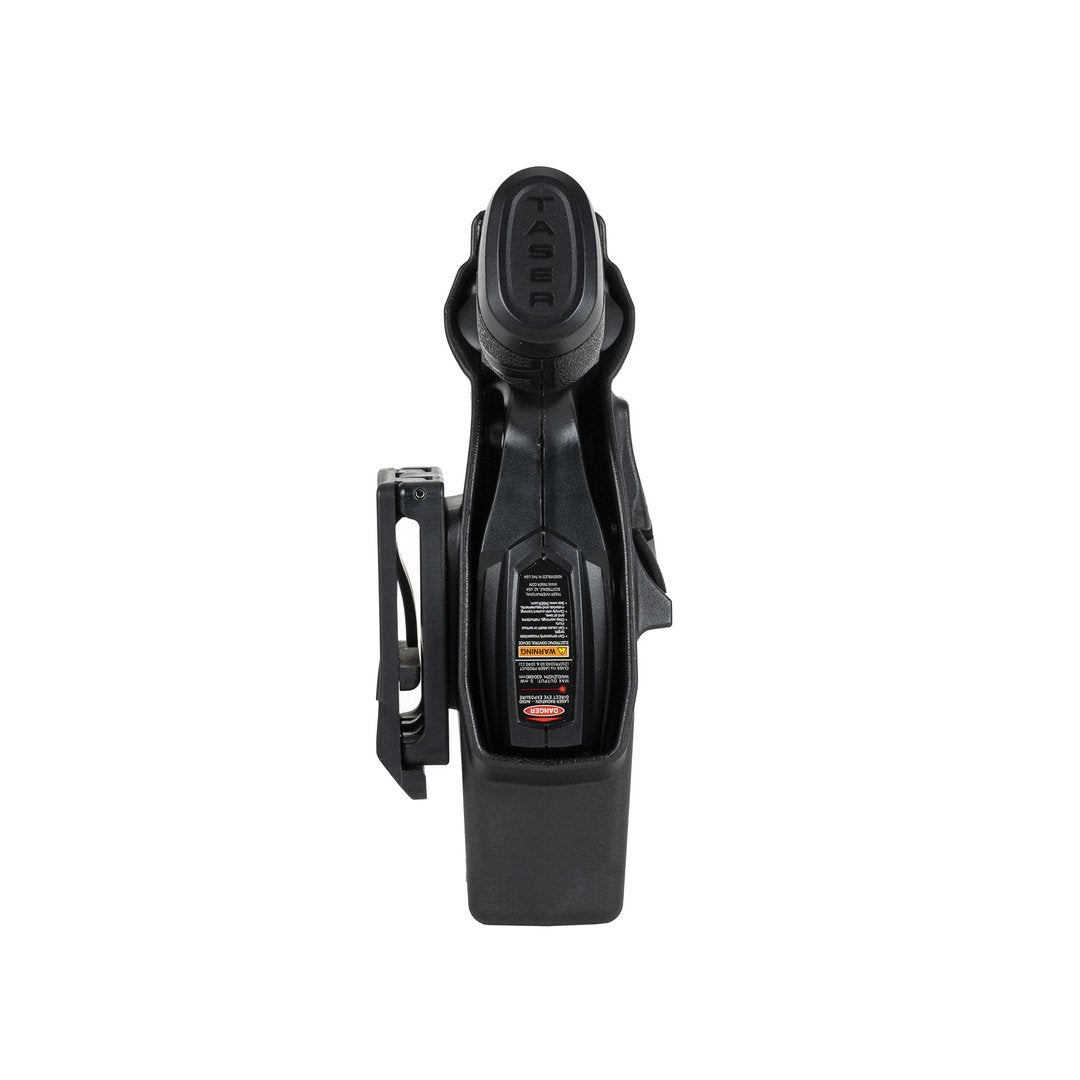 Taser X26P & X1 Level 2 Duty Holster - secure, professional-grade holster designed for law enforcement, offering enhanced retention for the Taser X26P and X1 models, in white background.