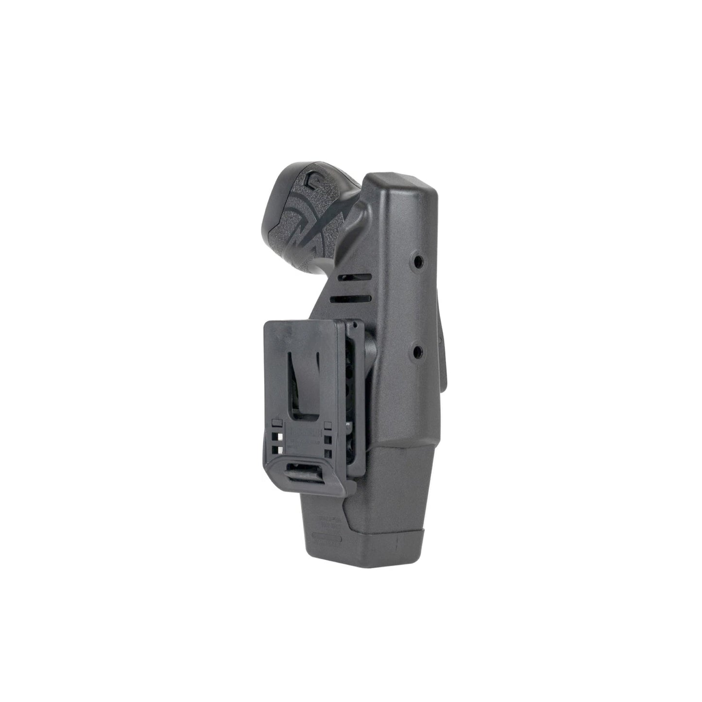 Taser X26P & X1 Level 2 Duty Holster - secure, professional-grade holster designed for law enforcement, offering enhanced retention for the Taser X26P and X1 models, in white background.