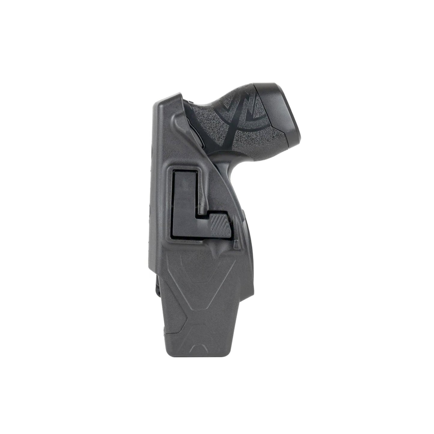Taser X26P & X1 Level 2 Duty Holster - secure, professional-grade holster designed for law enforcement, offering enhanced retention for the Taser X26P and X1 models, in white background.