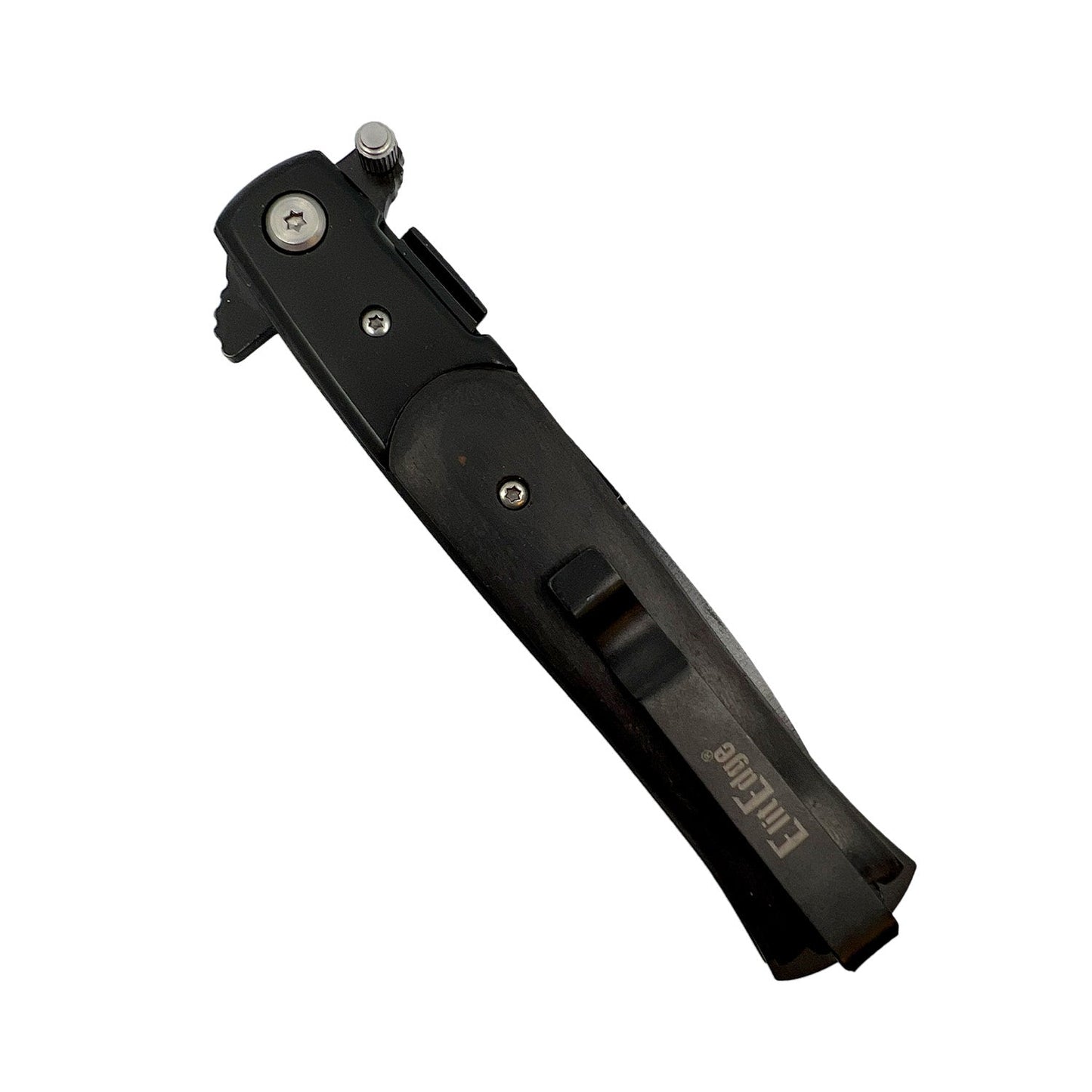 Titanium Knife – lightweight and corrosion-resistant folding knife featuring a titanium handle and stainless steel blade, designed for durability and everyday carry, in white background.