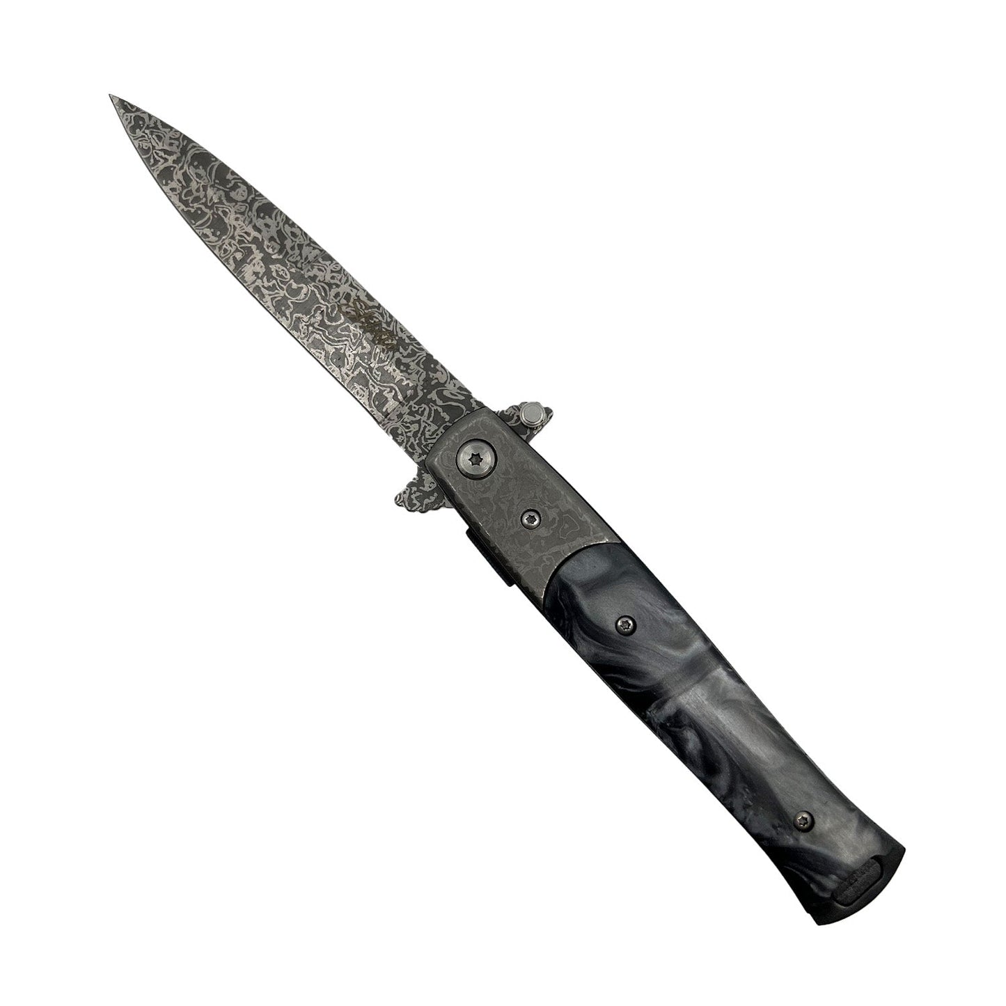 Titanium Knife – lightweight and corrosion-resistant folding knife featuring a titanium handle and stainless steel blade, designed for durability and everyday carry, in white background.