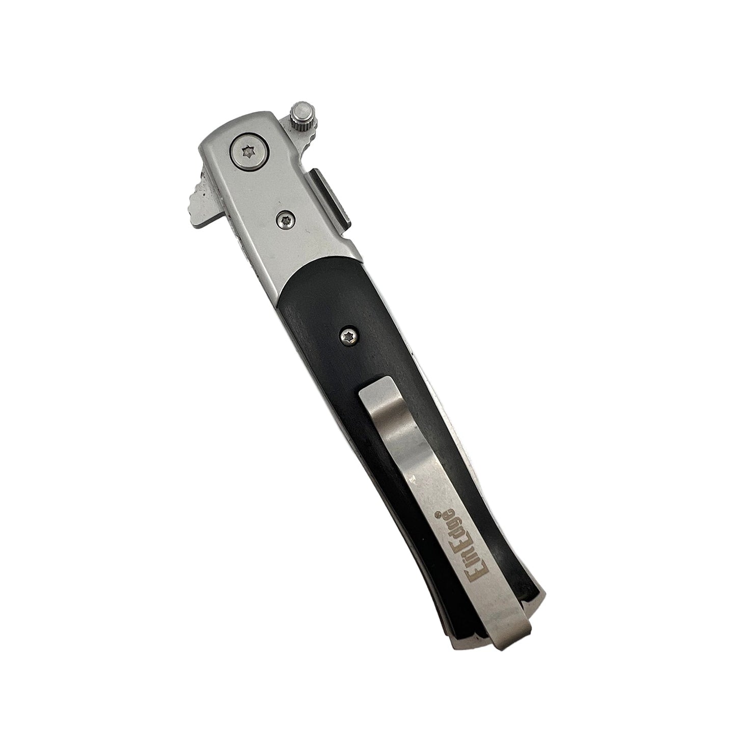 Titanium Knife – lightweight and corrosion-resistant folding knife featuring a titanium handle and stainless steel blade, designed for durability and everyday carry, in white background.