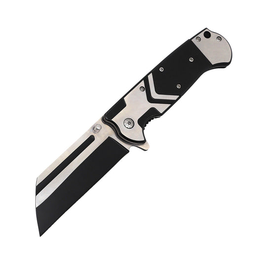 3.75″ Spring-Assisted Folding Knife – reliable pocket knife with a sharp stainless steel blade, spring-assisted opening, ergonomic handle, and pocket clip for everyday carry and tactical use, in white background.
