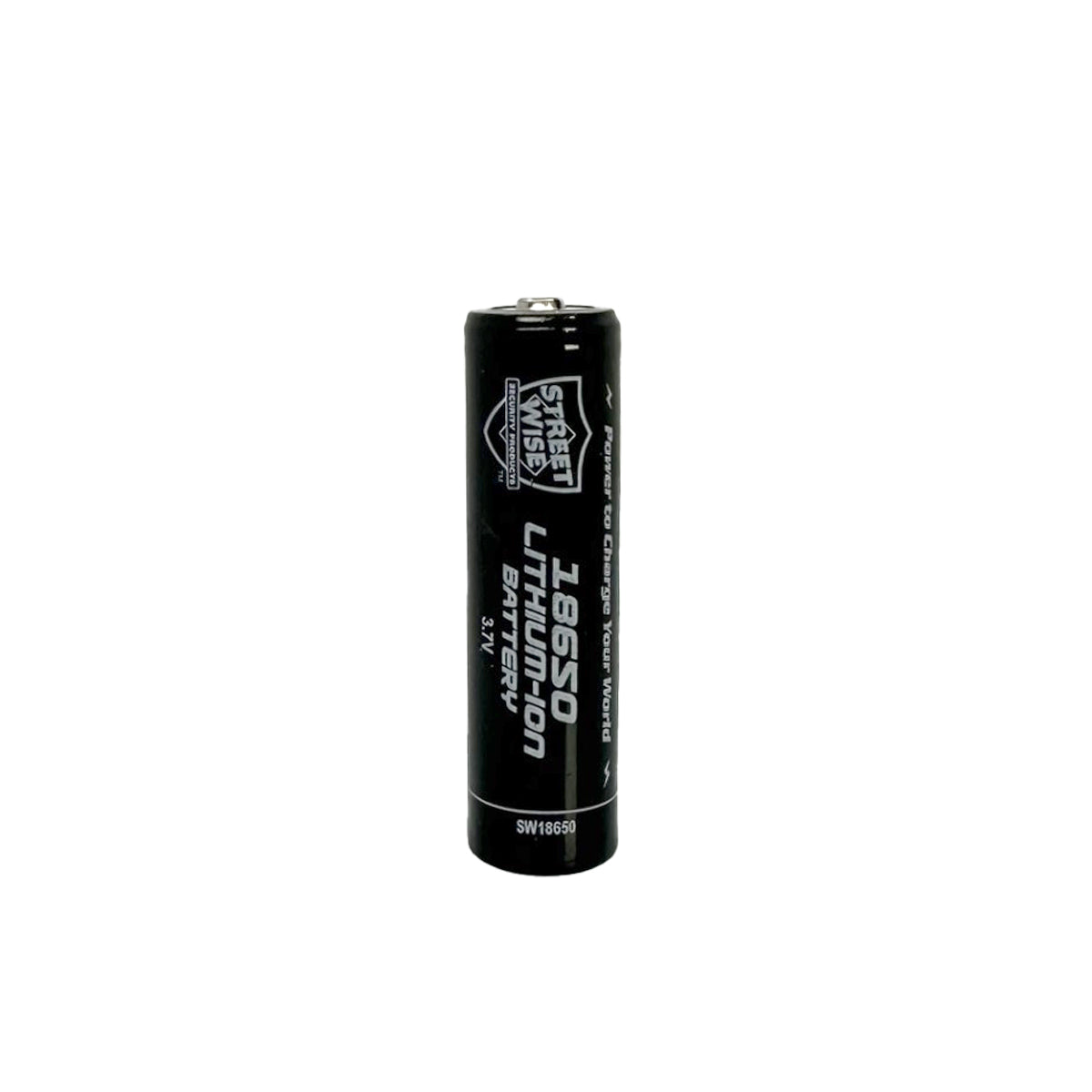 3.7V Li-Ion Rechargeable Battery – high-capacity lithium-ion battery designed for long-lasting power in flashlights, stun guns, and other electronic devices.