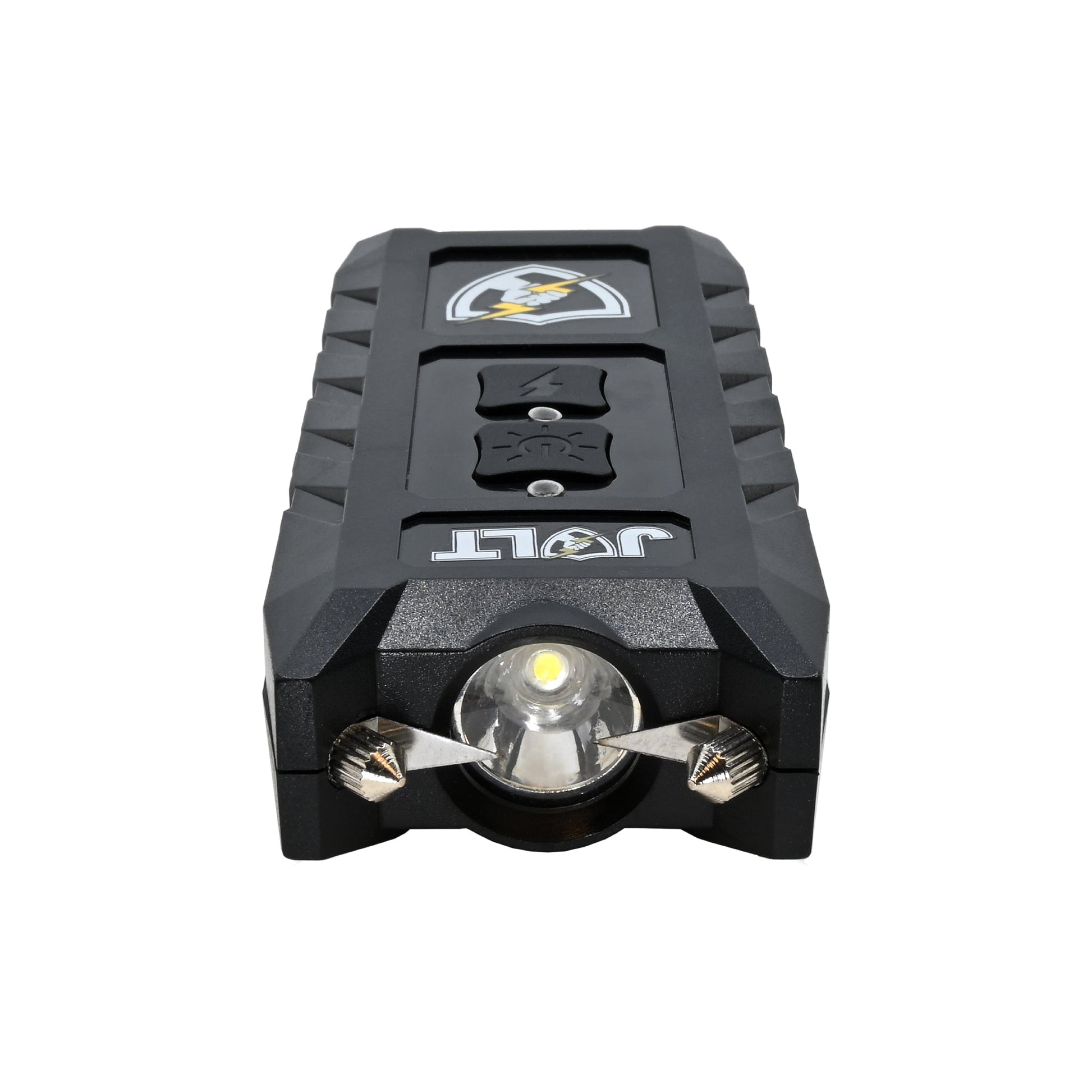 3-in-1 Safe Keeper 92,000,000 Stun Gun – multifunctional self-defense device combining a powerful stun gun, bright flashlight, and safety alarm for comprehensive protection, in white background.