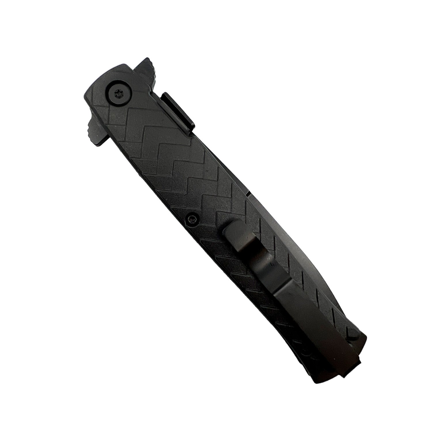 4‑Inch Black Dragon Knife with ABS Handle – spring‑assisted folding knife featuring a sharp 440 stainless steel blade and a stylish dragon‑patterned ABS handle, designed for reliable everyday carry and outdoor use, in white background.