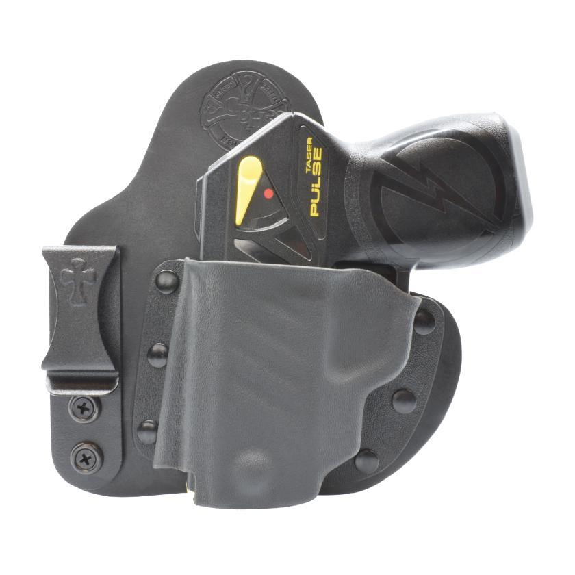 Appendix Carry Left-handed Holster - minimalist inside-the-waistband holster designed for comfortable and secure appendix carry for left-handed users, in white background.