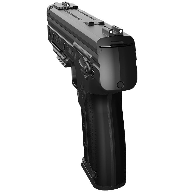 Byrna LE Kinetic Non‑Lethal CA‑Legal Projectile Gun Bundle – CO₂‑powered .68‑caliber launcher kit (legal in California) featuring patented Pull‑Pierce technology, white‑dot sights, honeycomb grip, Picatinny rail, ambidextrous safety, and up to 60 ft range. Includes two 5‑round magazines, two 12 g CO₂ cylinders, tubes of kinetic and eco‑kinetic projectiles, and a carrying case, in white background.