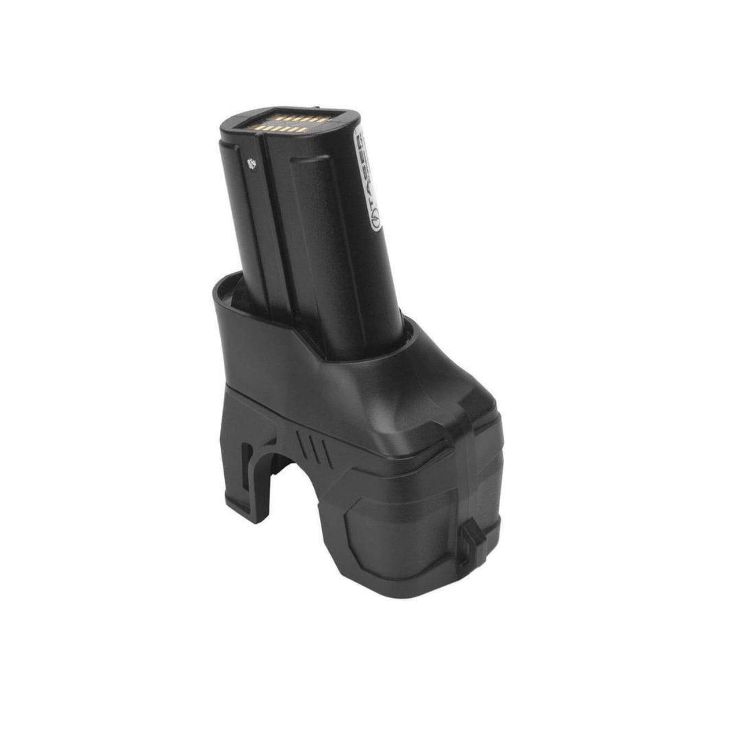 Extended Performance Power Magazine – high-capacity rechargeable battery unit designed to enhance the performance and runtime of compatible Taser devices, in white background.