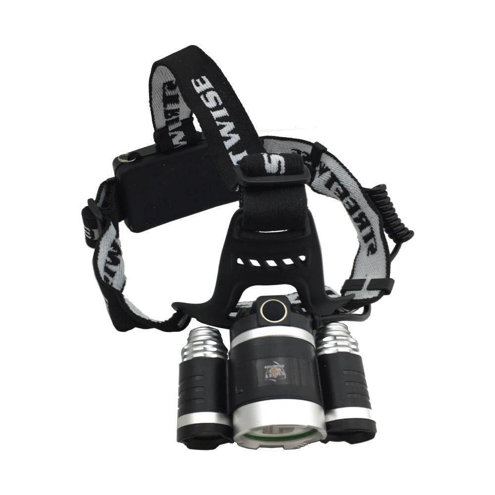 Extreme T6 LED Headlight – powerful and adjustable headlamp with T6 LED technology, ideal for hands-free lighting during outdoor and tactical activities, in white background.