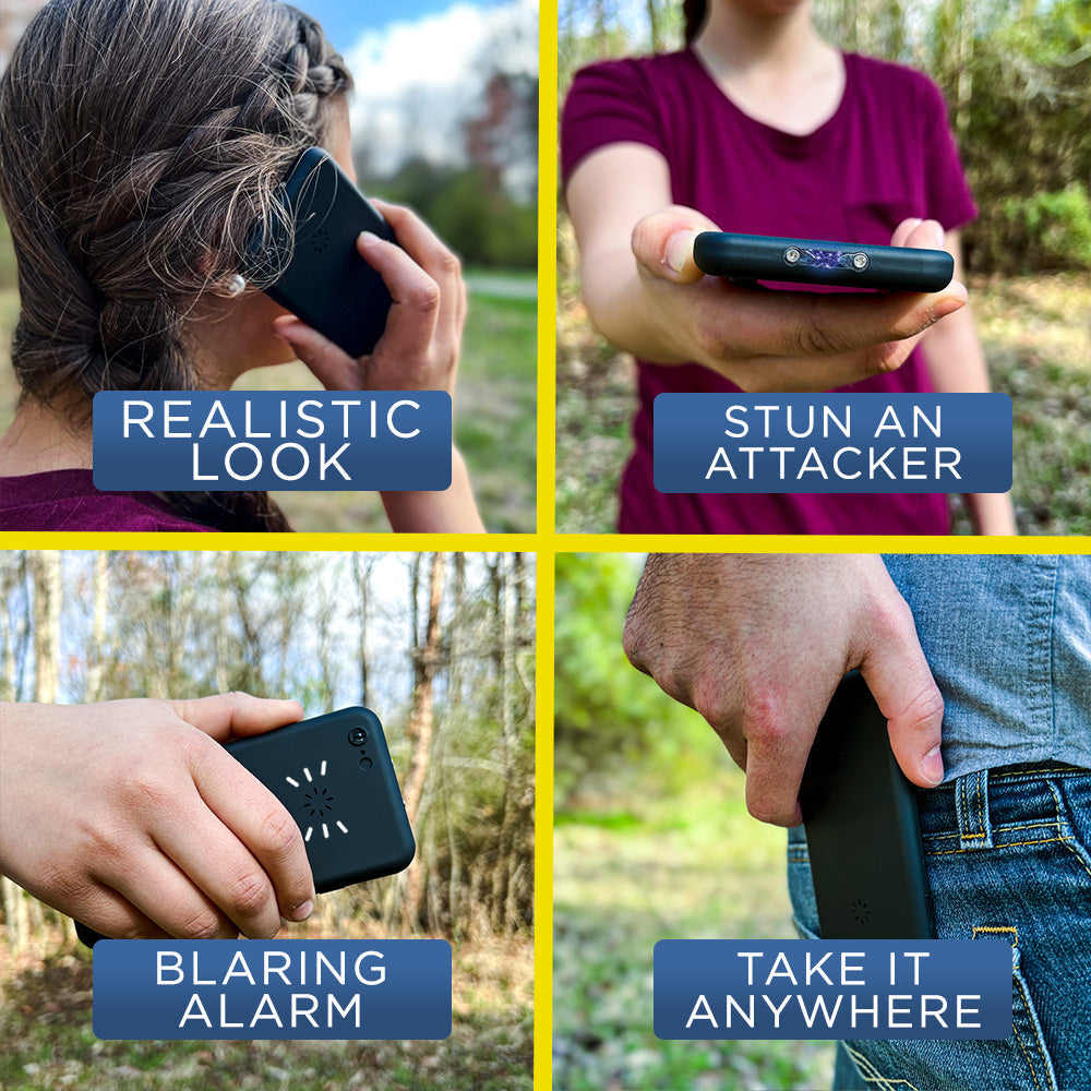 Friphone 14,000,000 Stun Gun - cleverly disguised as a smartphone, this high-voltage stun gun offers discreet and effective personal protection.