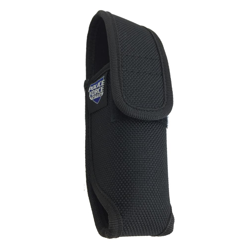 Heavy Duty Pepper Spray Holster - rugged and secure holster designed to hold and protect pepper spray canisters for quick access in self-defense situations, in white background.