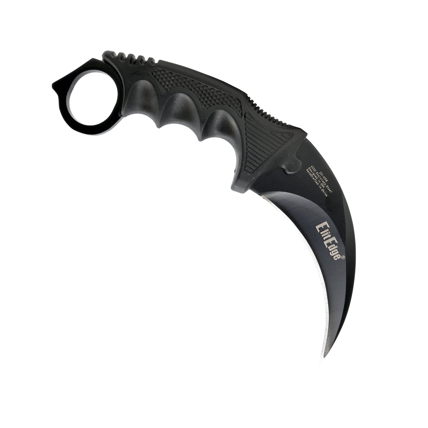 Karambit 7.5” Neck Knife – compact fixed-blade knife with a curved karambit design, featuring a neck sheath for discreet and accessible carry, in white background.