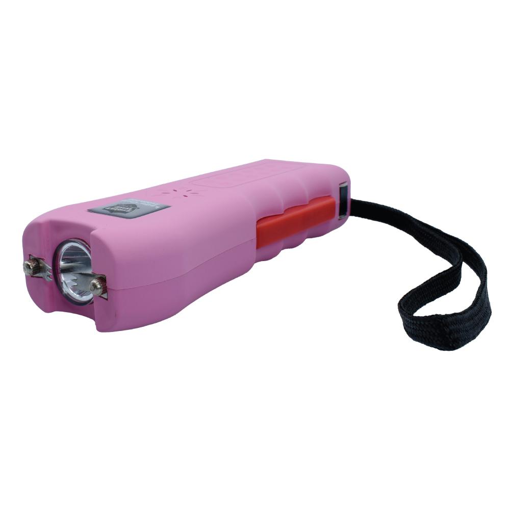 Ladies Choice 21,000,000 Stun Gun - compact and stylish self-defense device designed specifically for women, combining high voltage power with a bright flashlight, in white background.