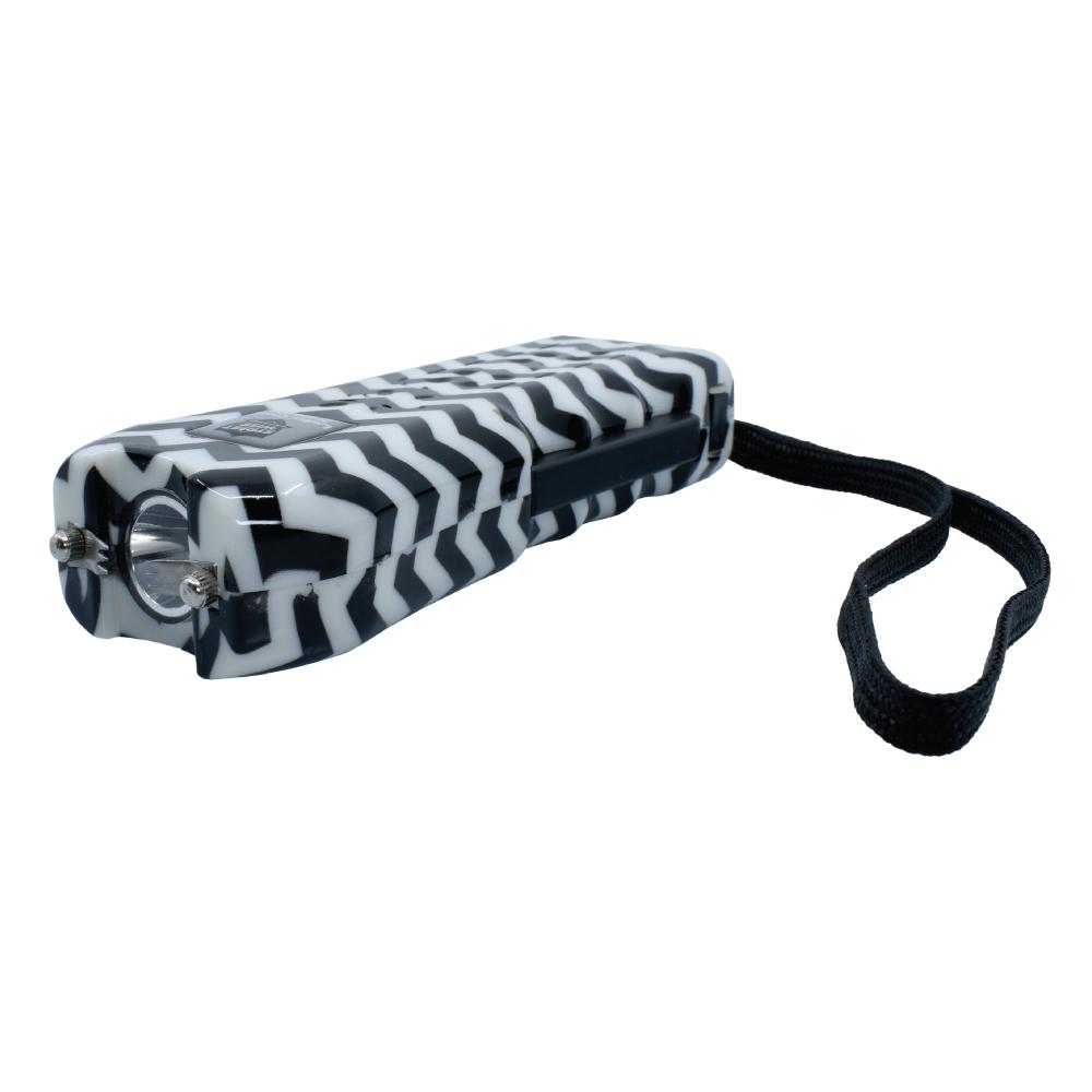 Ladies Choice 21,000,000 Stun Gun - compact and stylish self-defense device designed specifically for women, combining high voltage power with a bright flashlight, in white background.