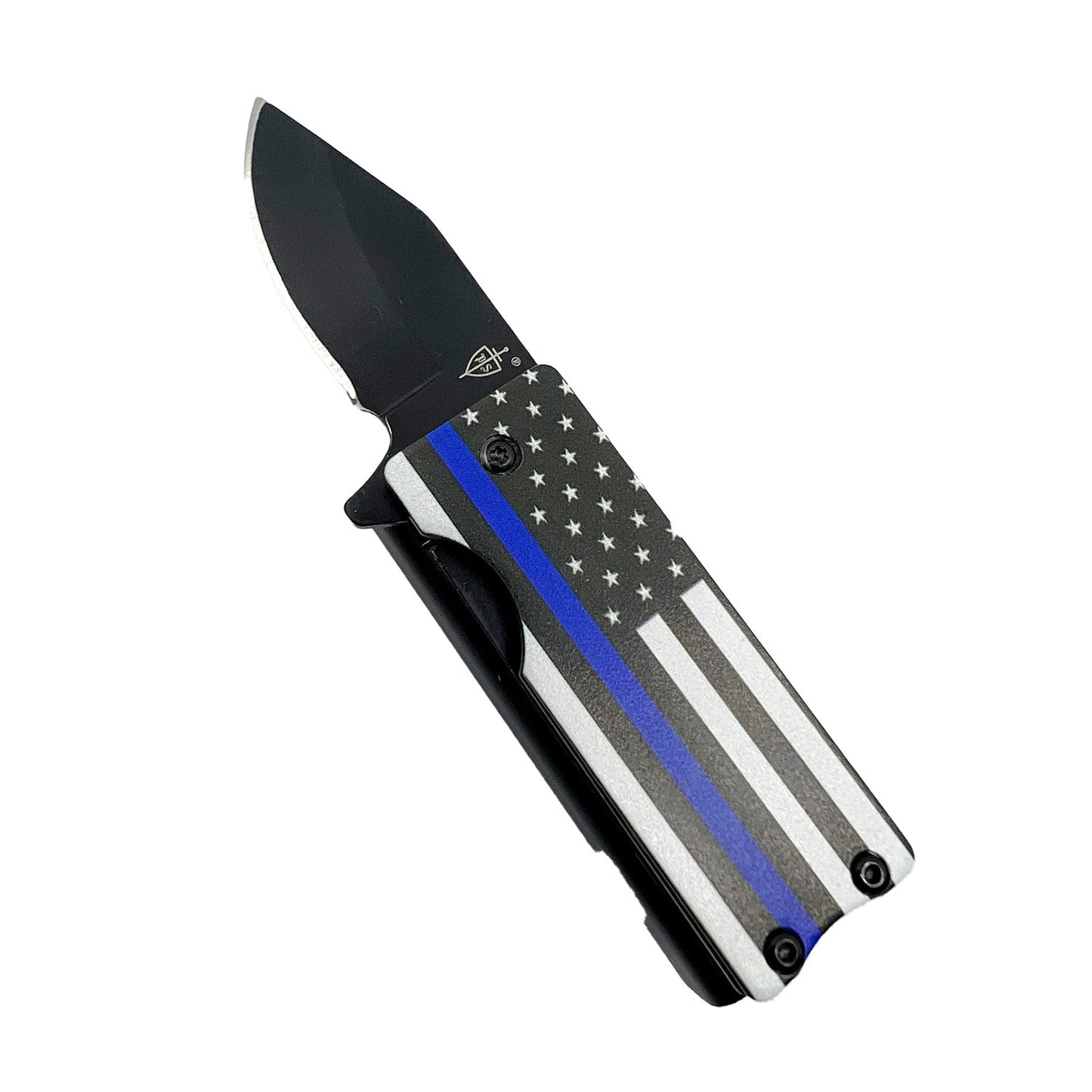 Lighter Holder Spring-Assisted Pocket Knife – compact tool combining a lighter holder and a spring-assisted folding knife with liner-lock and pocket clip, ideal for everyday carry, in white background.