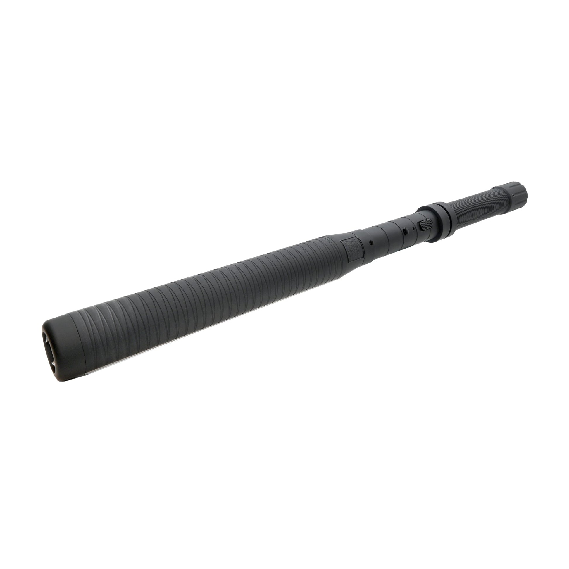 Lightning Rod 7,000,000 Stun Baton - a high-voltage self-defense baton with a long reach and built-in safety features for personal protection, in white background.