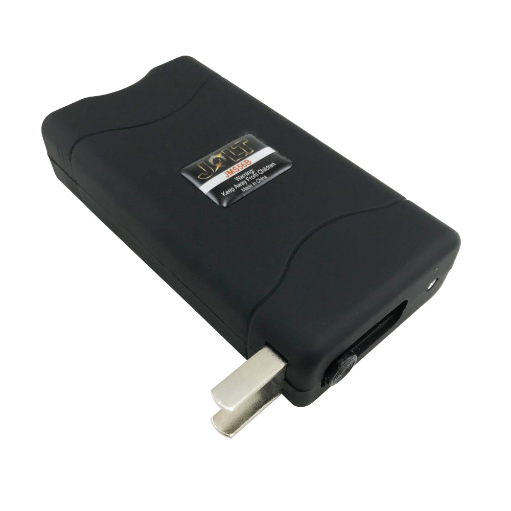 Mini 56,000,000 Stun Gun - compact and powerful self-defense device designed for easy carry and quick access during emergencies, in white background.