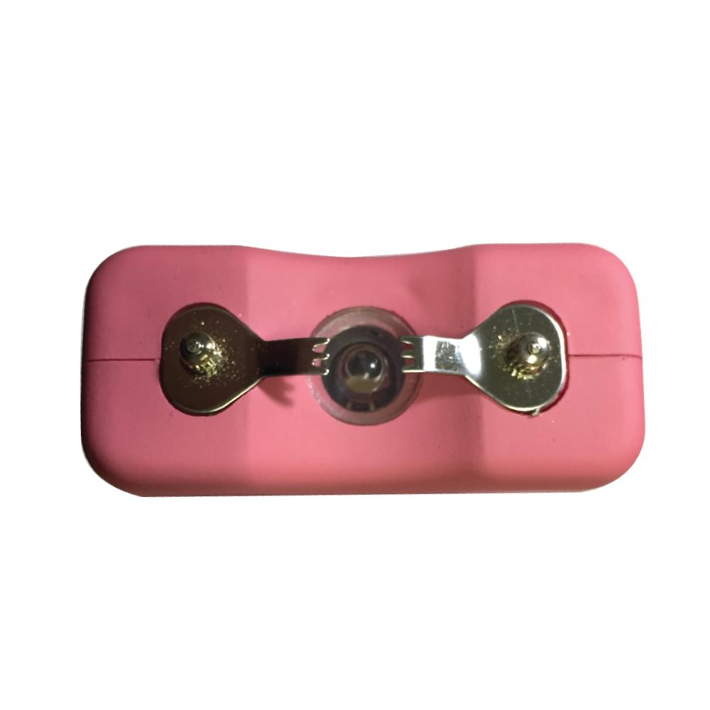 Mini 86,000,000 Stun Gun - ultra-compact and powerful self-defense device designed for easy concealment fand quick access in emergency situations, in white background.