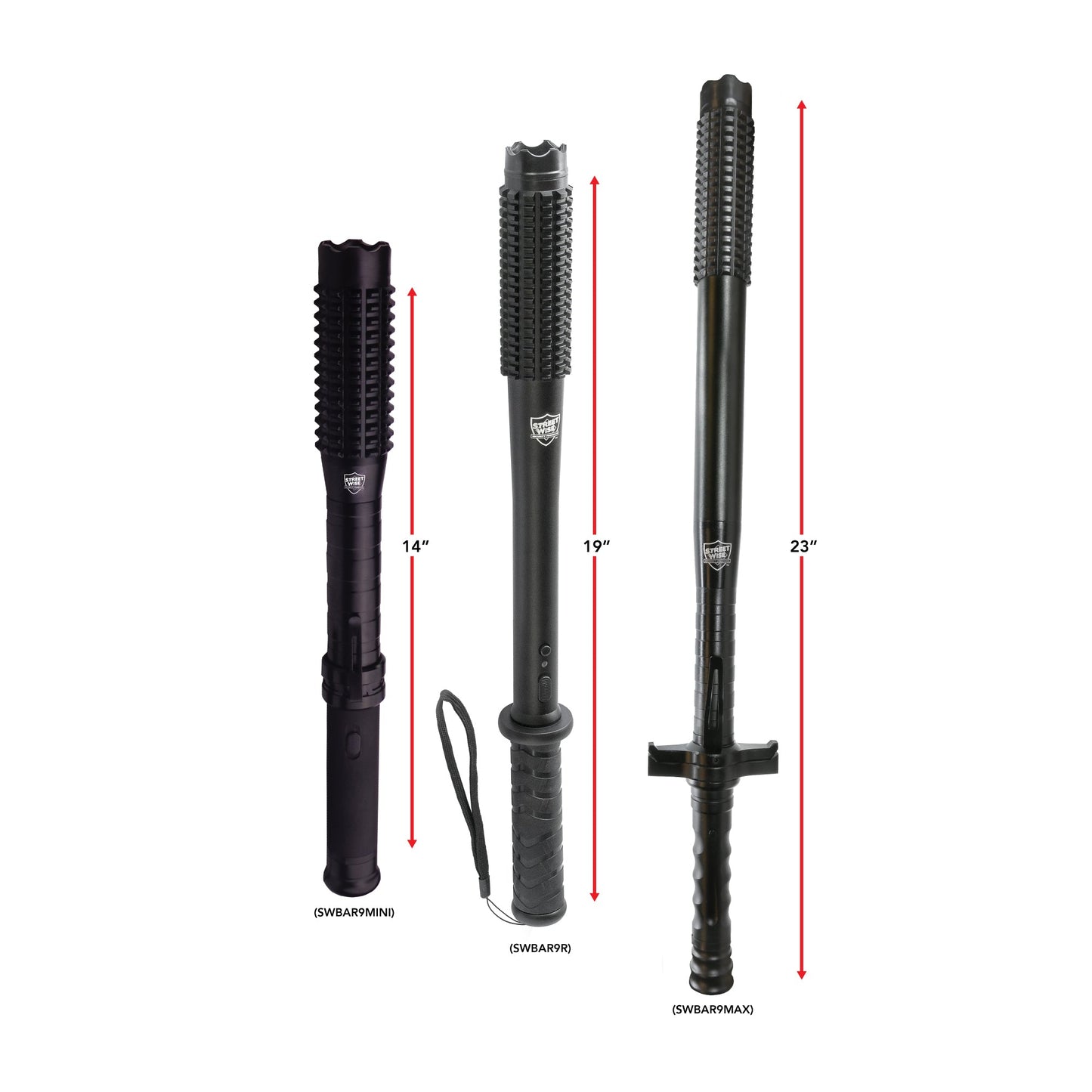 Mini Barbarian 9,000,000 Stun Baton Flashlight - compact yet powerful self-defense tool combining a high-voltage stun device with a bright tactical flashlight, in white background.