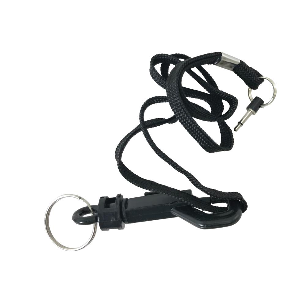 Compact personal door alarm with built-in LED light paracord.