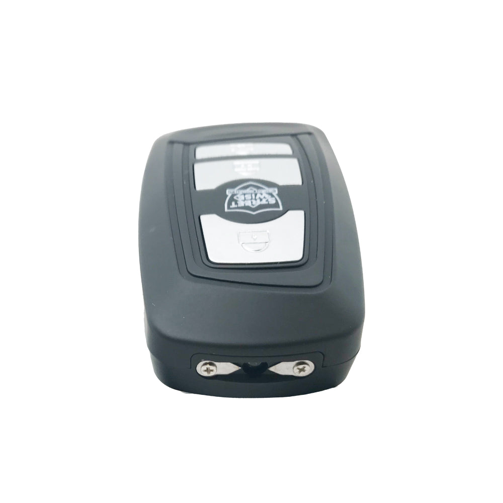 Razoer 23,000,000 Stun Gun - sleek and powerful self-defense tool with a slim design, combining high voltage output with easy protability, in white background.